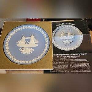 Wedgwood Blue and White Tower Bridge Plate